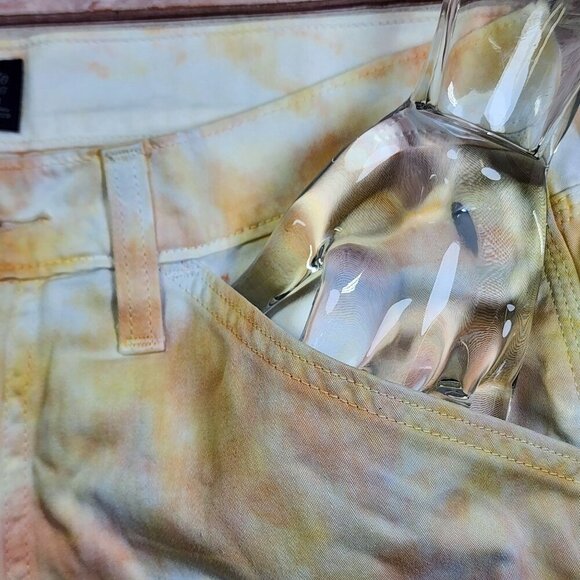Levis Tie-Dye Jeans Size 32x30 Yellow & Orange Cotton Casual Relaxed F - Picture 6 of 15